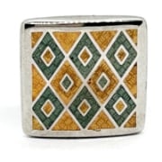 Picture of Fine Silver Stamping "Diamond Enamel Design"