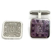 Picture of Fine Silver Stamping "Maze Enamel Design"