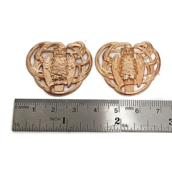 Picture of Art Nouveau Owl Janvier Brass Stampings-2pcs