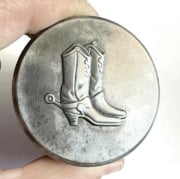 Picture of Impression Die Western Boots with Spurs