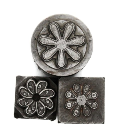 Picture of Impression Die Mid-Century Flowers Trio