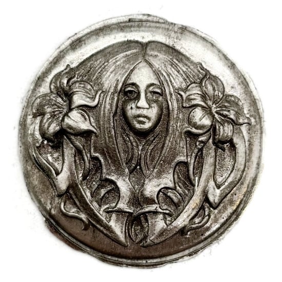 Picture of Sterling Silver Stamping Lady & Flowers