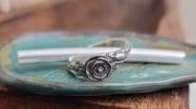 Picture of Impression Die August Birthflower Poppy Ring