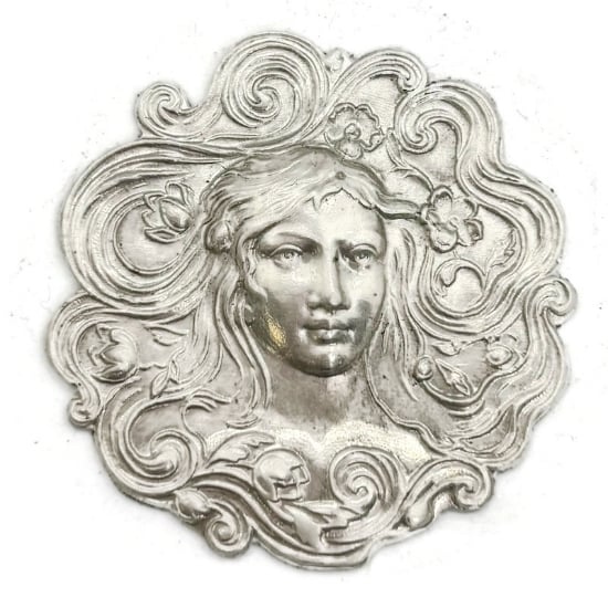 Picture of Sterling Silver Stamping "Flowers in Her Hair"