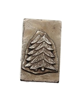 Show details for Impression Die Small Pine Tree Pair Picture of Impression Die Small Pine Tree Pair