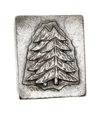 Show details for Impression Die Medium Pine Tree Pair Picture of Impression Die Medium Pine Tree Pair