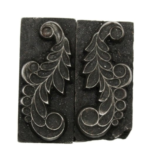 Picture of Impression Die Hand-carved Enamel Leaves