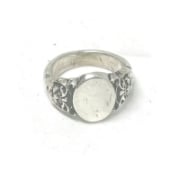Picture of Sterling Silver Stamping Green Man Ring
