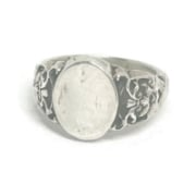 Picture of Sterling Silver Stamping Green Man Ring
