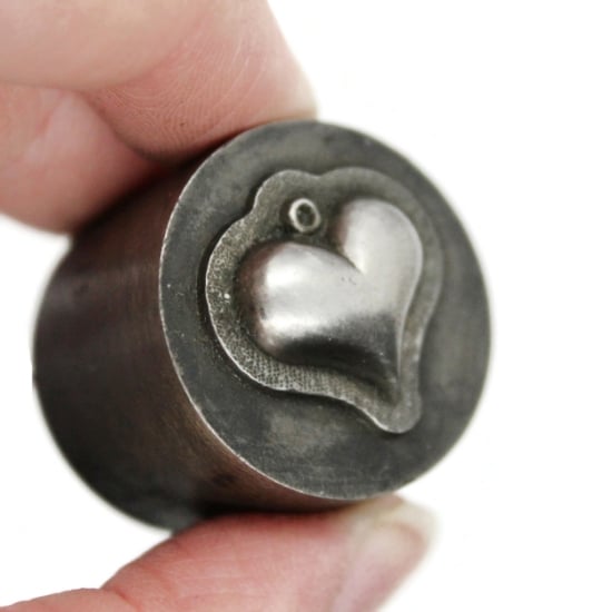 Picture of Impression Die Puffy Heart Charm
