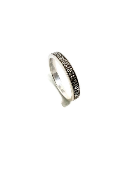 Picture of Sterling silver Granat Bros ring band size 7