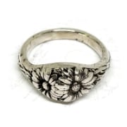 Picture of Sterling Silver Stamping Sunflower Ring