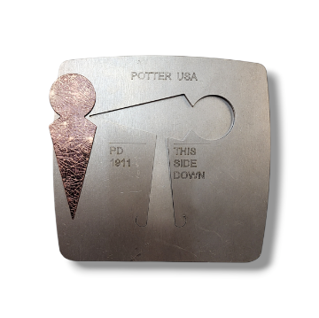 Show details for Pancake Die 1911 Jumbo Deco Spear Picture of Pancake Die 1911 Jumbo Deco Spear