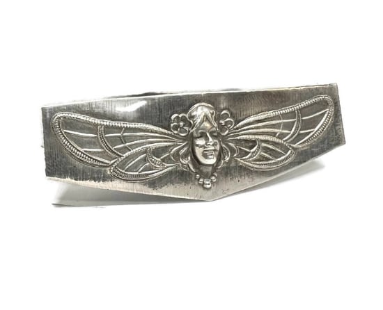 Picture of Winged art nouveau woman sterling silver stamping