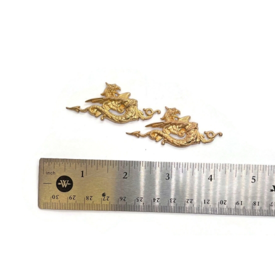Picture of Rolling Dragon Janvier Brass Stampings-2pcs 