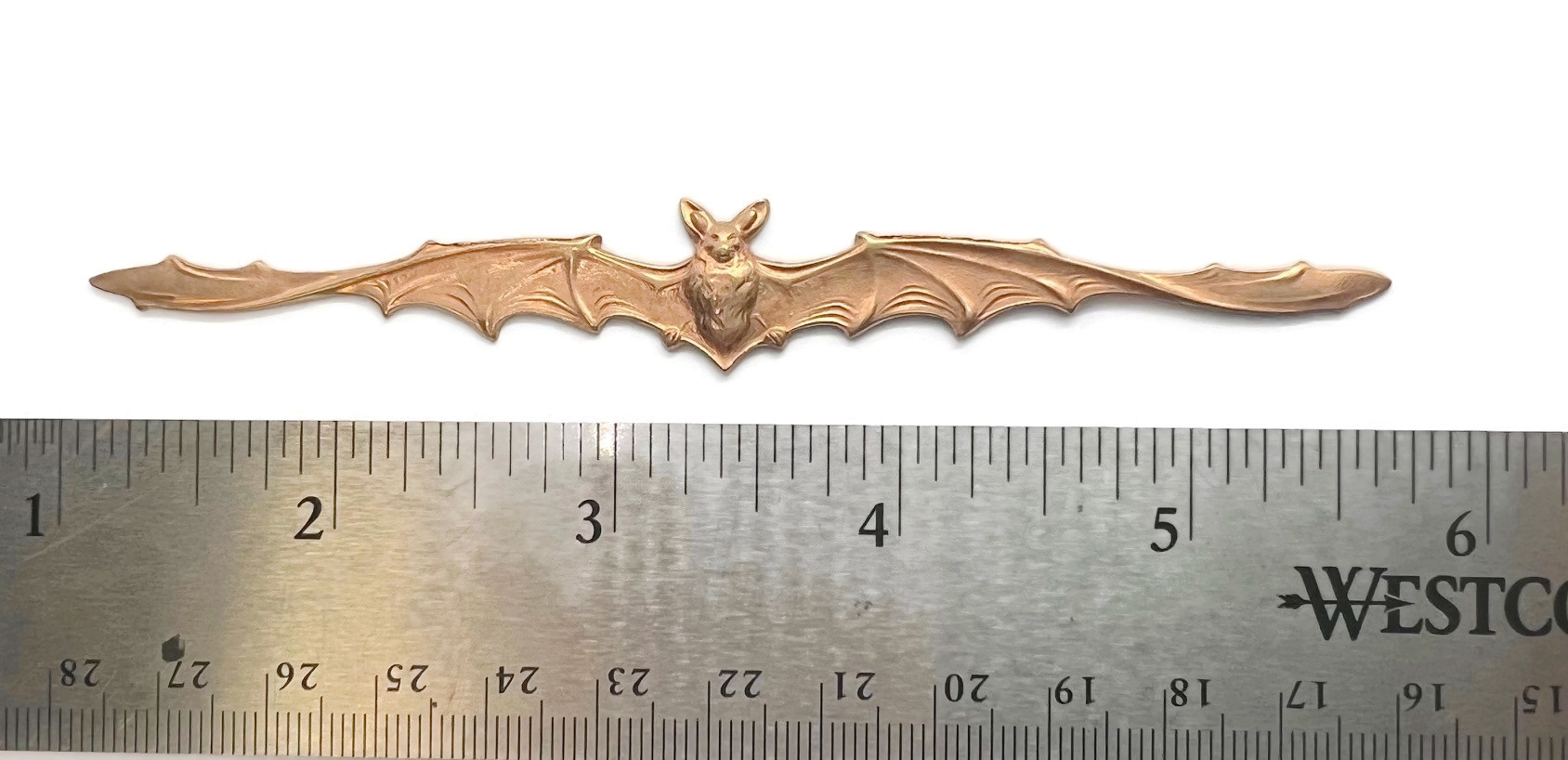 Potter USA Fine Tools. Long Wingspan Bat Janvier Brass Stampings2pcs