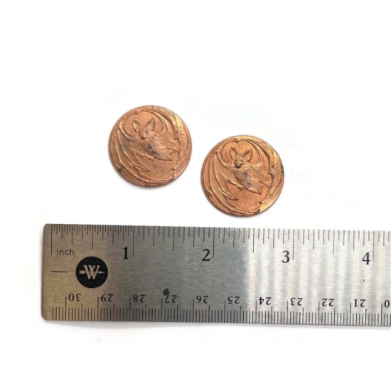 Picture of Bat Coin Janvier Brass Stampings-2pcs 