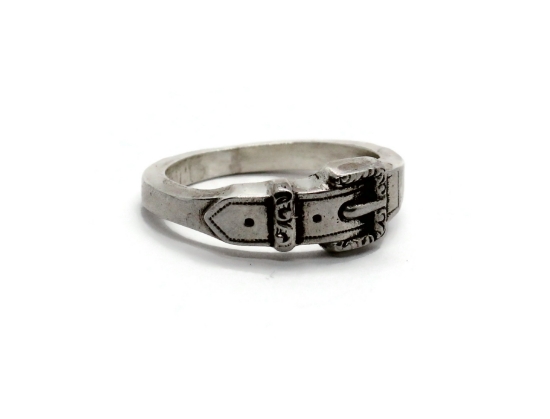 Picture of Victorian Belt Buckle Ring (Sterling Silver,  Polished, Size 9)