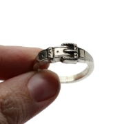Picture of Victorian Belt Buckle Ring (Sterling Silver,  Polished, Size 9)