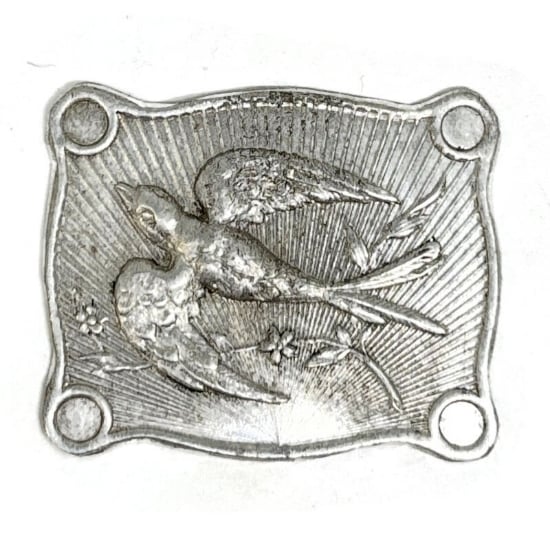 Picture of Sterling Silver Stamping Swallow & Flowers