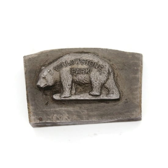 Picture of Impression Die Yellowstone Bear (with Text)