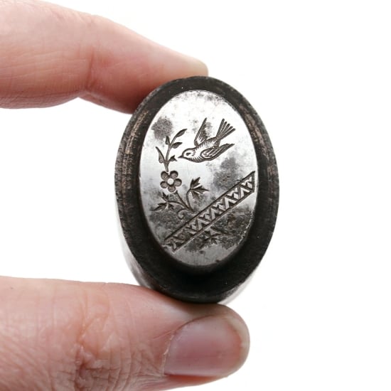 Picture of Impression Die Bluebird Mourning Locket
