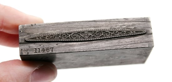 Picture of Impression Die Iron Beaded Floral Pin