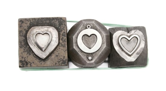 Picture of Impression Die Inlay/Enamel Hearts Trio