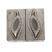 Picture of Impression Die Textured Abstract Leaf Pair