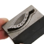 Picture of Impression Die Textured Abstract Leaf Pair