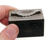 Picture of Impression Die Textured Abstract Leaf Pair