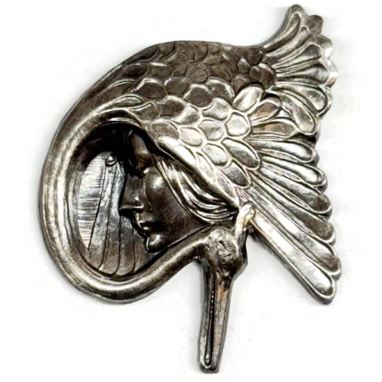 Picture of Sterling Silver Stamping Nouveau Crane Woman