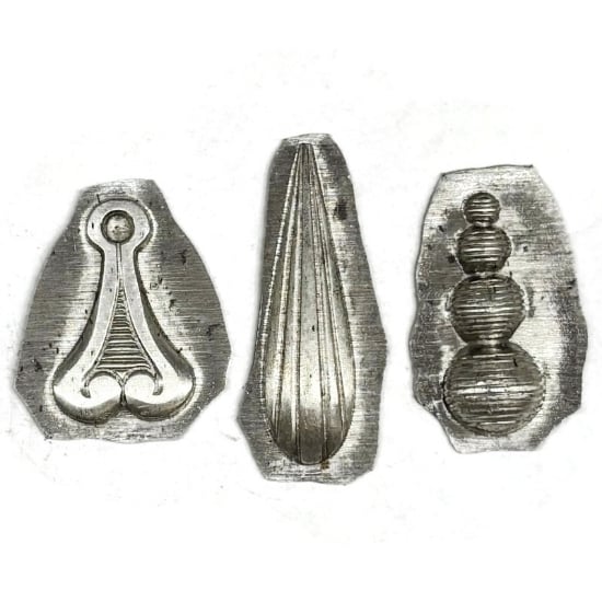 Picture of Sterling Silver Stamping Lined Drops Trio