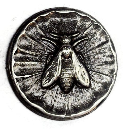 Picture of Sterling silver Stamping Bee Flower Dance