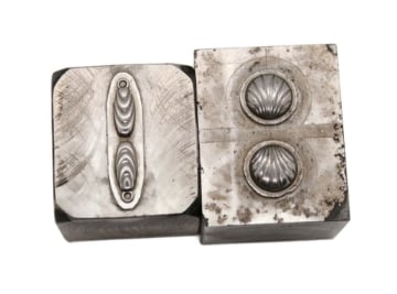 Show details for Impression Die Shelly Bead Pair Picture of Impression Die Shelly Bead Pair