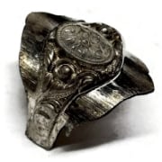 Picture of Sterling Silver Stamping Detailed Floral Ring
