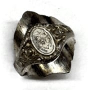 Picture of Sterling Silver Stamping Detailed Floral Ring