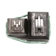 Picture of Impression Die Mid-Century Geometry Links Pair