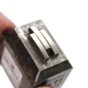 Picture of Impression Die Mid-Century Geometry Links Pair