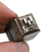 Picture of Impression Die Mid-Century Geometry Links Pair