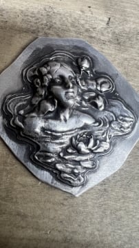 Show details for Gaudens water woman fine silver stamping Picture of Gaudens water woman fine silver stamping