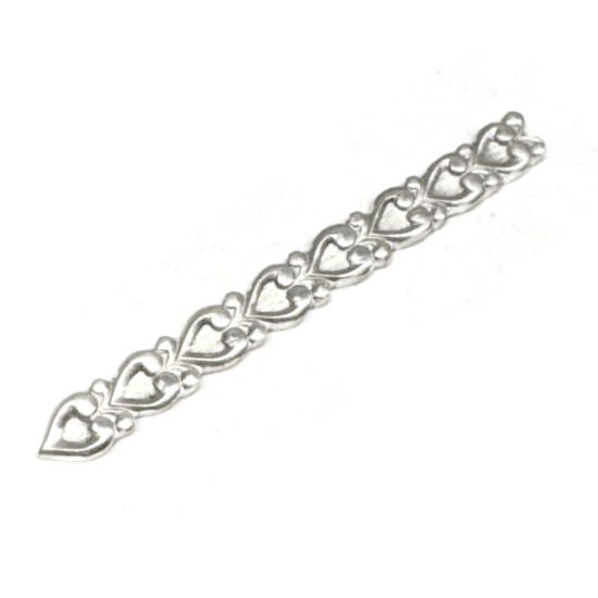 Picture of Sterling Silver Stamping Repeating Heart Flourish
