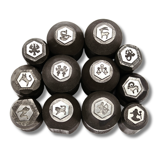 Picture of Impression Die Hexagonal Zodiac Charms Set