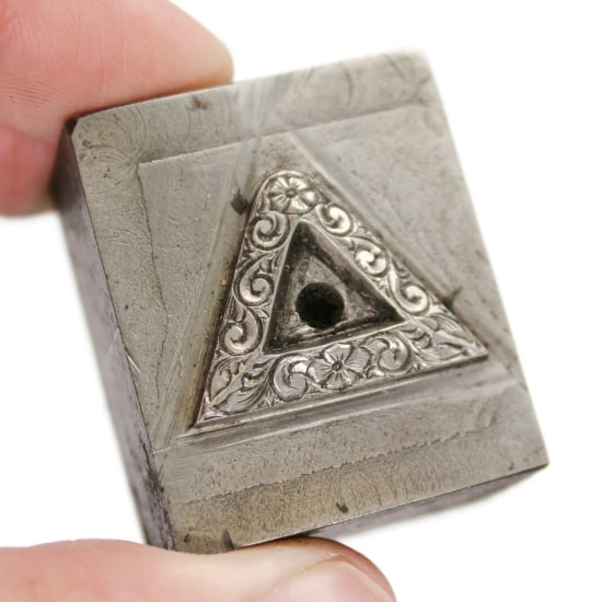 Picture of Impression Die Engraved Floral Triangle