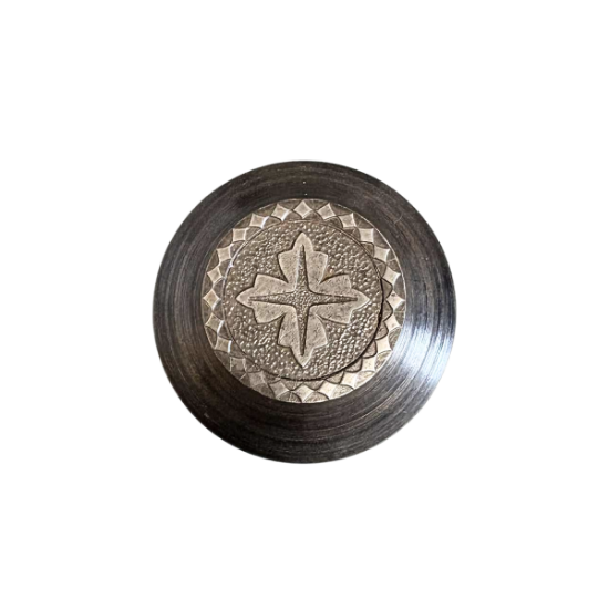 Picture of Impression Die Minimalist French Leaf Button