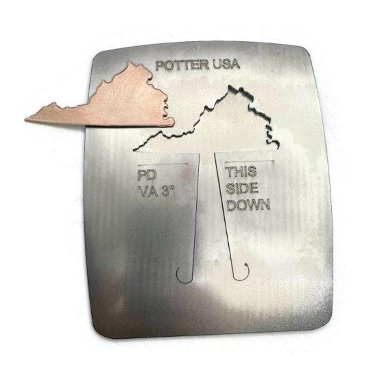 Picture of Pancake Die VA3in Virginia Ornament