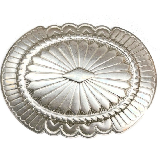 Picture of Sterling Silver Stamping Native American Belt Buckle