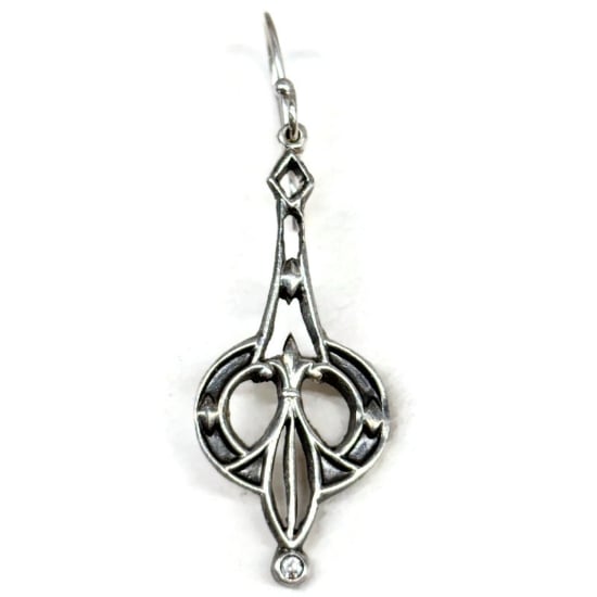 Picture of Sterling Silver Stamping Art Deco Earring Set