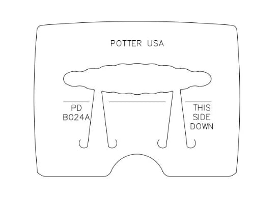 Picture of *REDESIGNED* Pancake Die Bracelet B024A Wide Center Wave 6"