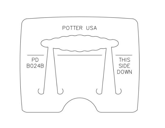 Picture of *REDESIGNED* Pancake Die B024B Wide Center Wave Barrette-Large